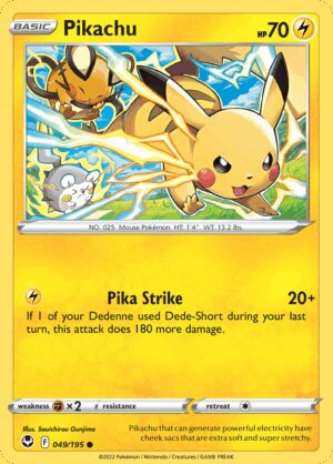 [049/191] – Pikachu – Silver Tempest – Reverse Holo