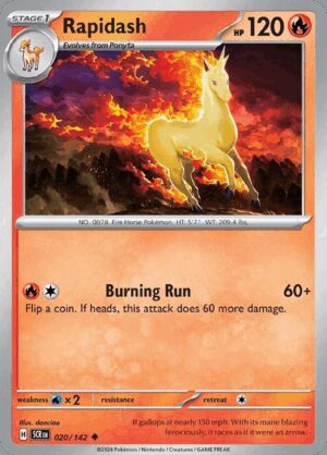 [020/142] – Rapidash – Stellar Crown – Reverse Holo