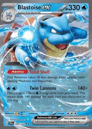 [030/142] – Blastoise ex – Stellar Crown – EX Holo