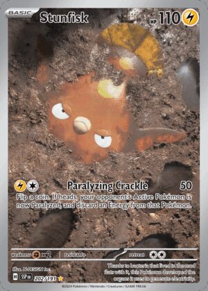 [202/191] – Stunfisk – Surging Sparks – Illustration Rare