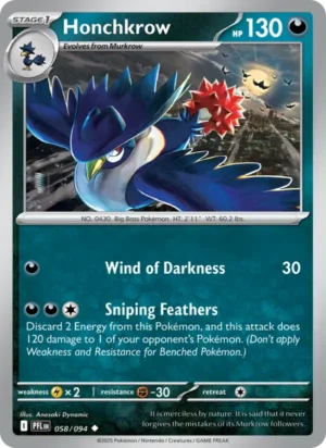 [058/094] – Honchkrow – Phantasmal Flames – Reversed Holo